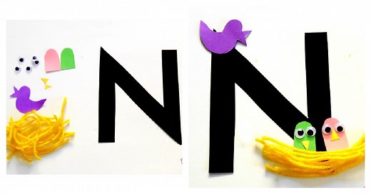 Letter N Craft- N Is For Nest Preschool Craft