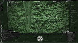 Modern Military Combat Drone Tracking Transport Vehicle For Air Attack Mission. High Tech Rocket Weapon System Tracking Combat Mission Target. Tracking Enemy Forces On Battlefield For Combat Mission