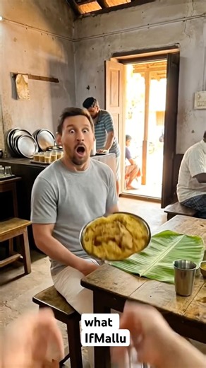 😱 Messi’s First Kerala Biryani! 🍗😂 #shorts#messi#edit
