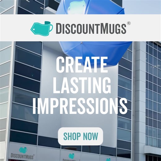 Your brand, our products: Stand out with personalized promotional products by DiscountMugs. Easy online ordering and fast delivery! | DiscountMugs