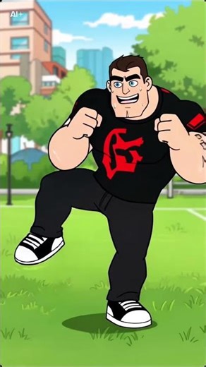 Muscle man cartoon #cartoon