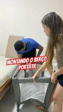 Assembling a portable mini playpen crib #viral #pregnancy #motherhood #portablecrib #crib