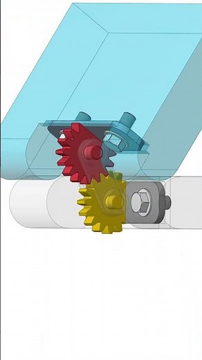 360° Gear Hinge Mechanism – Continuous Rotation in a Compact Design! #mechanic #technology #machine