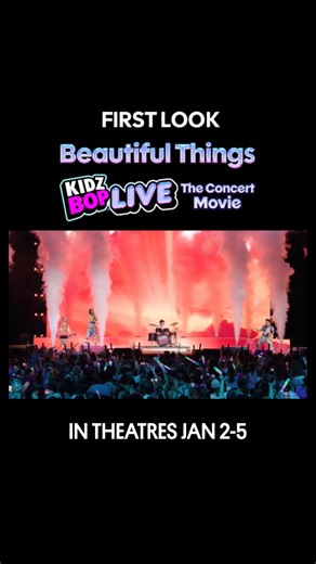 KIDZ BOP on Instagram: "🎶 Relive #KIDZBOPLIVE on the big screen & turn your movie theater into a dance party! 🎥 Watch a clip of #BeautifulThings now 🎟️ Do YOU have your tickets to KIDZ BOP LIVE: The Concert Movie January 2-5?! #linkinbio"
