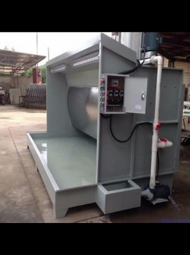 Water wash paint booth/ curtain paint booth.