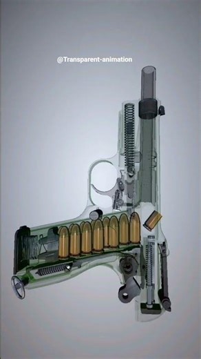 Realistic Pistol 3D Animation | Internal Mechanism Explained