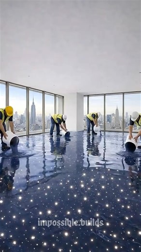 Mesmerizing Fiber Optic Star Epoxy Floor | Luxury Interior Transformation