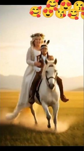 Native American Wedding on Horseback 🐎 | Unforgettable Love Story #shorts