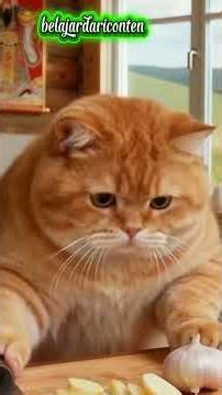 Fat orange cat learns to cook #shorts #cat #cute #funnycats #cutecat#kitten#kitty#funny#fyp#viral