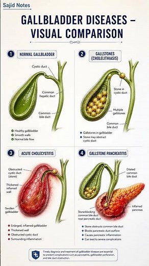 Optimized):Gallbladder Diseases Explained | Normal vs Gallstones #gallblader#gastrology