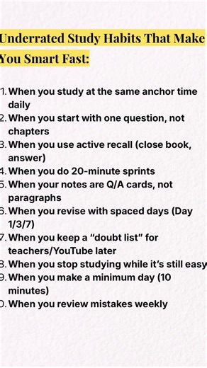 📚 10 Underrated Study Habits That Make You Smart FAST
