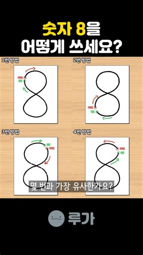 숫자 8을 어떻게 쓰나요?