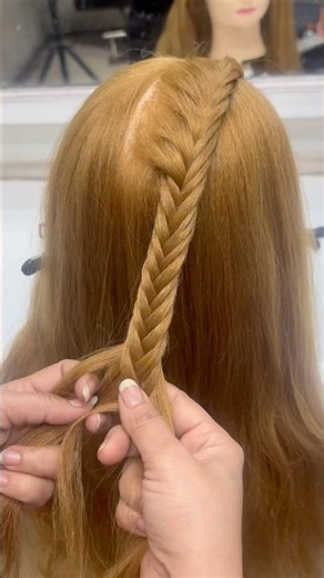 Easy fishtail braid tutorial✨💫🌼#braidstyle#partywear #youtubeshorts #viralvideo