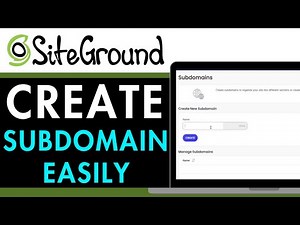 How to Create a Subdomain in SiteGround 2026 (FULL GUIDE)