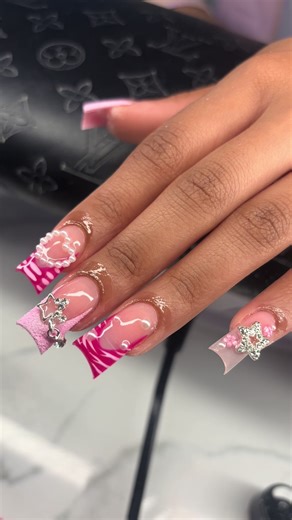Stunning Pink Duck Nails Design by Nail Tech