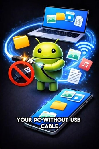 Transfer Files from Android to PC Without USB Cable #linux #windows #android