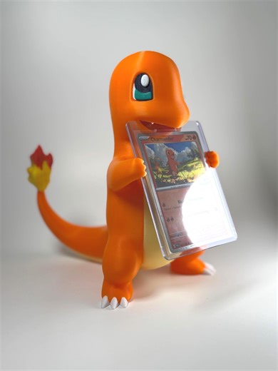 Charmander Card Display Stand Top Holder for Orange Fire Lizard Pokémon Toploader Card Collectors Stand & Sleeve Card Included - Etsy New Zealand