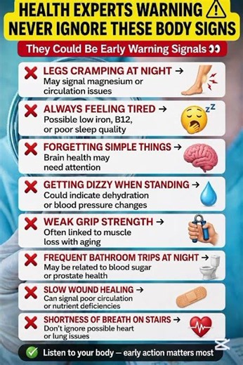 Doctors Reveal 8 Early Health Warning Signs Most People Miss