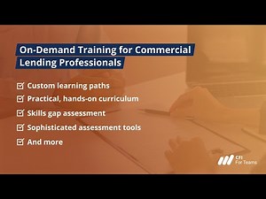 On-Demand Training for Commercial Lending Professionals | CFI™