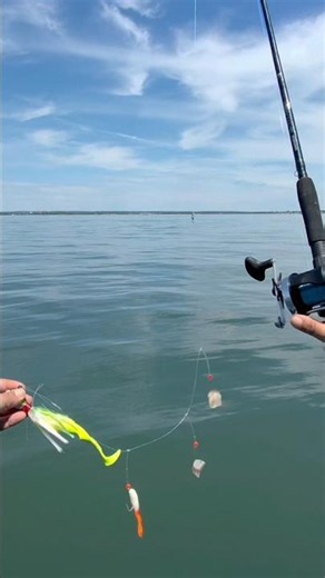 What do you think of this bottom fishing rig ?? 3oz Jig + 3 🪝 #fishingrig #saltwaterfishing