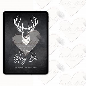 Stag Do / Bachelor Party - Classic Stag Themed Invitation - Etsy UK