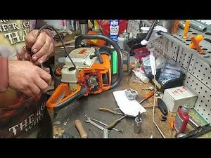 STIHL 029 Super chainsaw hard start + won't idle DR DIAGNOSTICS plus speedy dissambly