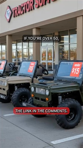 If you’re over 50, Tractor Supply quietly launched a limited-time sale on limited-edition Massimo mini Jeeps. I signed up and got my mini Jeep for under $15. It was delivered in perfect condition. The whole process took less than a minute. The link in the comments — worth a look if you’re in the age range. | Mini Jeep