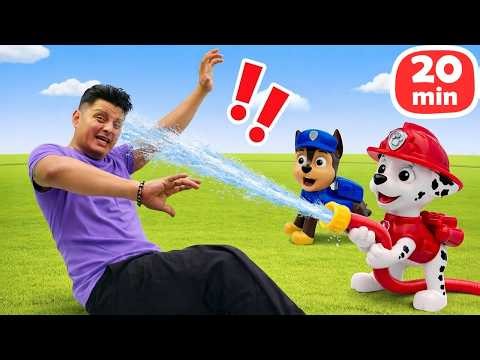 The Paw Patrol cars get damaged and Gregory repairs them