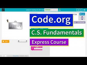 Code.org Express Lesson 4.6 Creating Art with Code | Tutorial with Answers | Course C Lesson 6.6