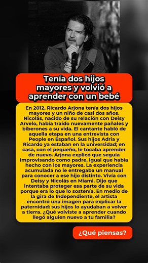 Ricardo Arjona volvió a aprender junto a su hijo menor #Arjona #Deisy #Familia