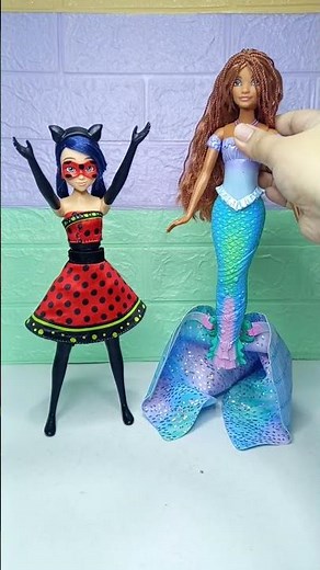 Transforming miraculous ladybug & Ariel mermaid 🧜‍♀️