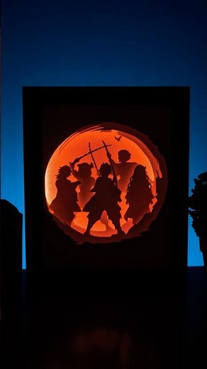 Demon Slayer DIY Papercraft Lightbox 💡#demonslayer #demonslayerfanart