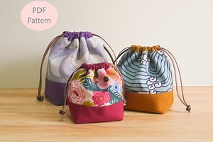 Drawstring Pouch Sewing Pattern: Project & Storage Bag (PDF Download) - Etsy