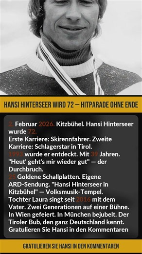 Hansi Hinterseer wird 72 Hitparade ohne Ende