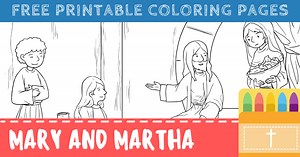 Free Printable Mary and Martha Coloring Pages for Kids