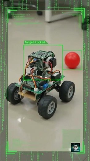AI Object Following Robot 🤖 | Raspberry Pi + OpenCV Computer Vision Tutorial|Harsh Robotics #shorts