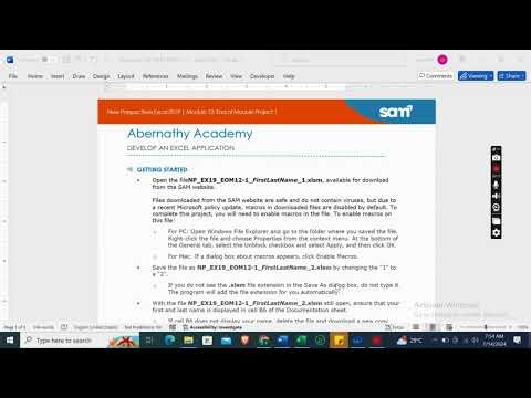 New Perspectives Excel 2019 | Module 12: End of Module Project 1 Abernathy Academy #newperspectives