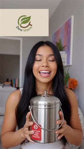 Odor-free kitchen composting made simple! 🌱 This stainless steel bin with charcoal filters locks in smells, keeps bugs away, and turns your food scraps into garden gold. No more smelly trash or plastic bags piling up. DM me ‘Starter Kit’ for my full list of zero-waste kitchen products. Like & subscribe if you want more easy eco swaps every week! Link in bio for the bin all my recommendations 👇 #ZeroWasteKitchen #KitchenComposting #CompostBin #PlasticFree #SustainableLiving