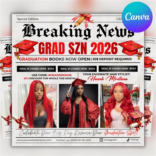 Graduation Invitation Flyer, Graduation Party, Class of 2026 Flyer, Graduate Flyer, Graduation Party, Graduation Invitation Template - Etsy