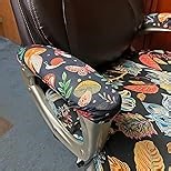 Coconut Tree Print Office Arm Chair Covers, 2 Pieces Elastic Gaming Chair Arm Rest Covers Flower Car Print Computer Chair Arm Protectors, Soft Comfy Arm Rest Covers for Office Chair