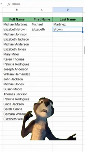 text split () #excel