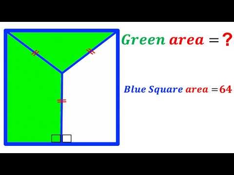 Can you find area of the Green shaded region? | (Square) | #math #maths | #geometry