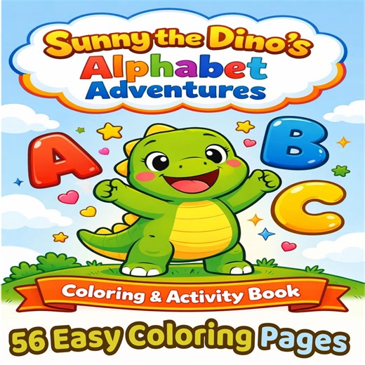 Sunny the Dino's Alphabet Adventures Fun Dinosaur ABC Book for Toddlers & Preschoolers Learn Letters A Z - Etsy