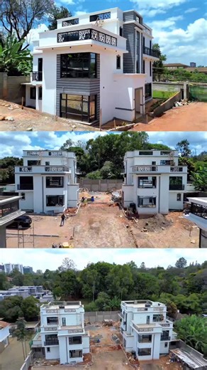 Modern Home Builders on Instagram: "Nestled in Lavington, this ongoing project features four exclusive five bedroom townhomes by Modern Home Builders, each set on a quarter acre for space, well detailed and private.🏡 Every home offers parking for up to four cars, a private garden and a swimming pool for relaxed modern living. 🏊 The interiors boast open ~ plan living and dining areas with gypsum ceilings, modern lighting and two kitchens wet and dry for absolute convenience, designed for both c