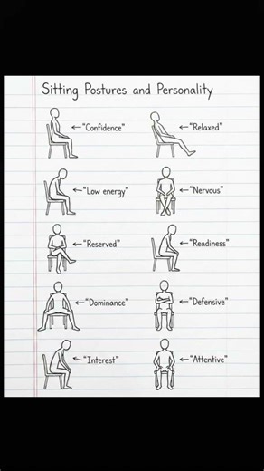 Sitting postures and personalities ✍️📚