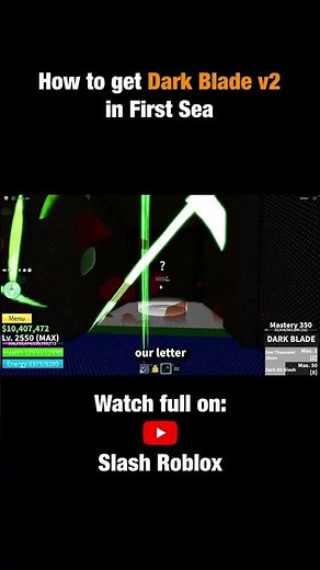 How to get Dark Blade v2 FAST in Blox Fruits First sea. 1st sea Robotmega quest