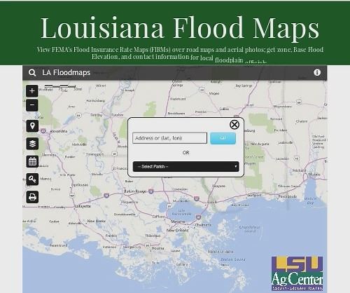 View FEMA’s Flood Insurance Rate Maps (FIRMs) over road maps and aerial photos; get zone, Base Flood Elevation, and contact information for local floodplain officials. Flood maps on this site are displayed over Bing maps. The LSU AgCenter FloodMaps system is unique in that it integrates flood risk information with ground elevation data and basic wind speed Learn more >> http://bit.ly/2MNfAQZ | LSU AgCenter