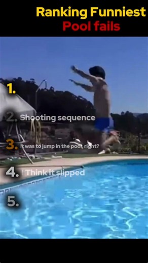 Top 5 funniest pool fails 😂 #shorts