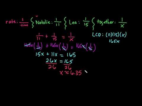 Find the Amount of Time it would take for 2 People to Complete the Job