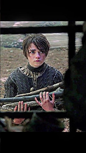 Arya Stark Meets Jaqen H’ghar 😳. #gameofthrones #aryastark #noone #gotedit #winterfell #dragon